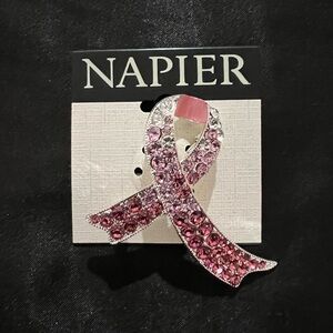 💗🌸Napier Pink Breast Cancer Awareness Ribbon Brooch